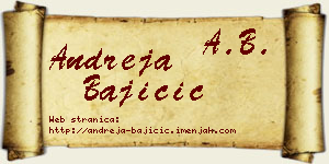 Andreja Bajičić vizit kartica